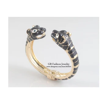 

GrayBirds Trendy Luxury Party Jewelry Rhodium Plated Animal Leopard Bangles For Woman Enamel More Colors In The Stock GB1069