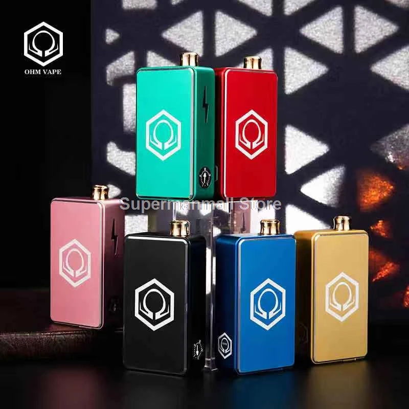 

Authentic OHM AIO Vape Mod kit Aluminum alloy 3ml tank capacity fit 18650 Battery with USB charg E Cigarette OHMAIO Box Mod Kit
