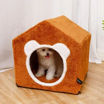 

Warm Pet Dog Cat House Soft Winter Cat Mat House Small Medium Sized Pet Dog Gave Kennel Dog Bed Puppy Sofa Cushion Nest