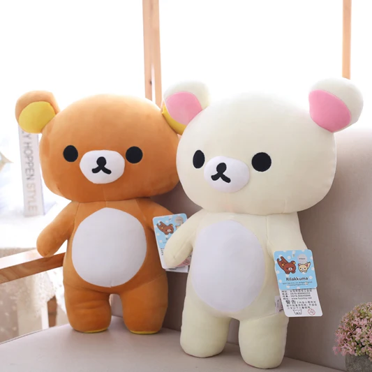 20 80 см Большие размеры Rilakkuma пара плюшевые куклы игрушки Мягкая Подушка Аниме
