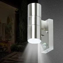 Домашний декор антикоррозийный Водонепроницаемый светодиодный наружный настенный светильник с инфракрасным датчиком для внутреннего двора, садовая аллея