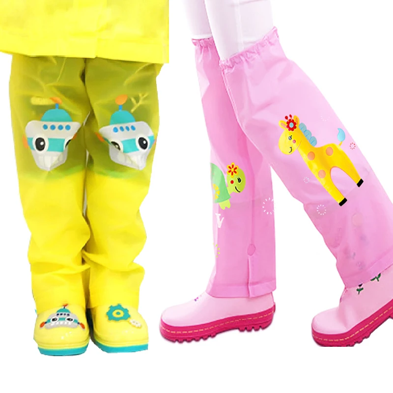 Rain-Pants Waterproof Kids Children Hiking-Leg Outdoor for Calf Gaiters 3-10-Years