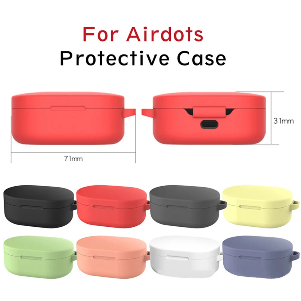 

1/2/3PCS Silicone Protective Case Cover for Xiao Mi Red Mi Airdots Youth Wireless TWS Bluetooth Earbuds Earphone Shell with Hook