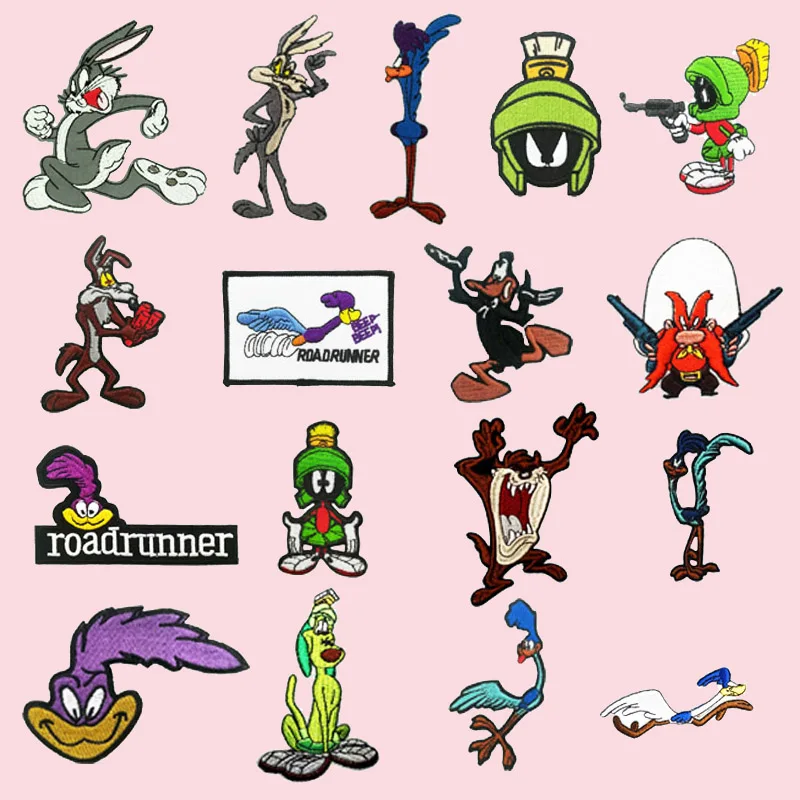 Looney Tunes Marvin The Martian Yosemite Sam Taz Tasmanian BUGS BUNNY мультяшный персонаж из фильма милый патч с