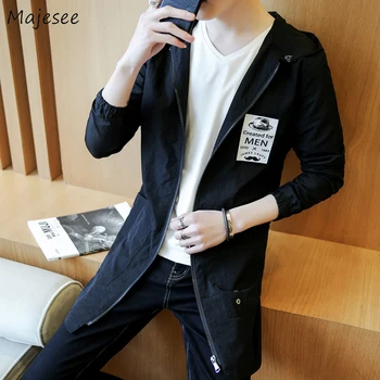 

Jacket Men Clothes 2020 Casual Printed Long Sleeve Mens Coats and Jackets Plus Size Zipper All Match Sunscreen Black Long Coat