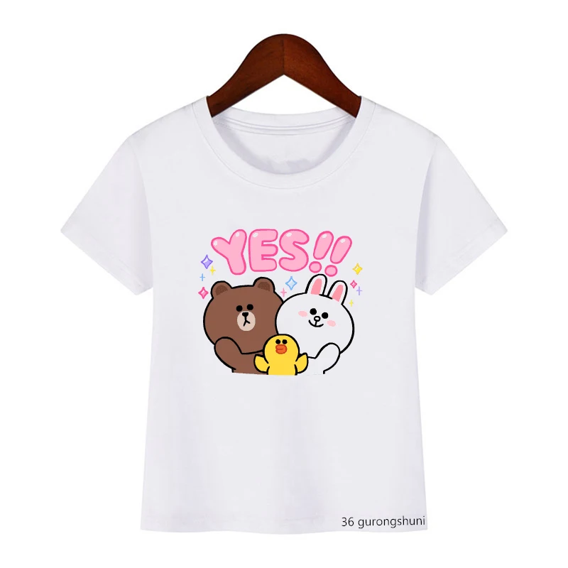 

Fashion new girls t-shirt funny panda and rabbit cartoon print kids clothes summer short sleeve tops cute tees boys t shirt tops