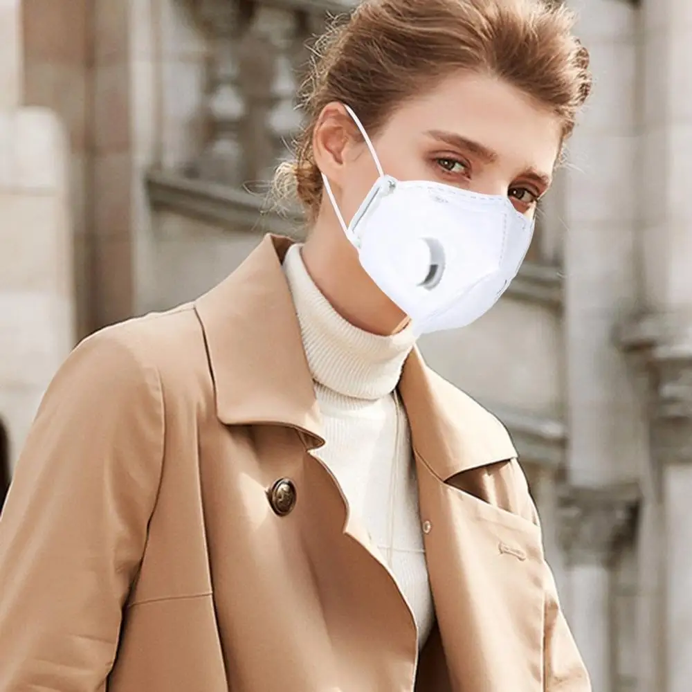 

In stock Dust-proof And Anti-fog Headband Ffp3 Mask With Valve Non-woven Dust Mask Anti PM2.5 Influenza Breathing Riding Face