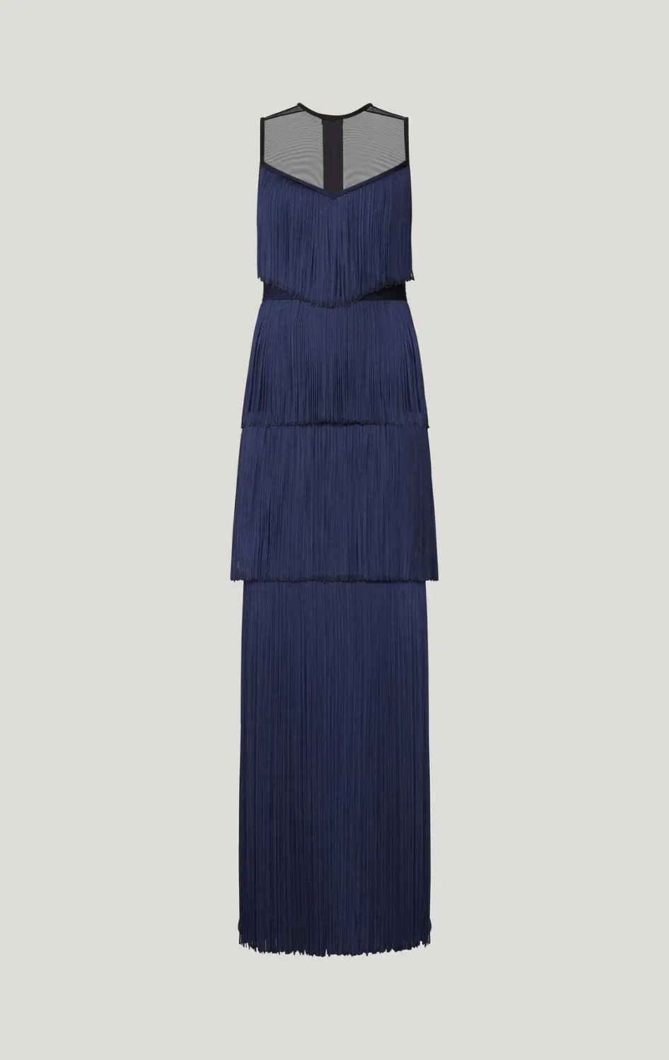 High Quality Elegant Tassel Bandage Dress Celebrity Fashion Vintage Night CLub Evening Party Dresses Long Bodycon