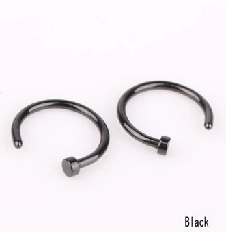 New 2Pcs/lot Goth Punk Clip On Fake Piercing Body Nose Lip Rings Unisex Sexy Tongue Ring Hoop Ear Tongue Ring