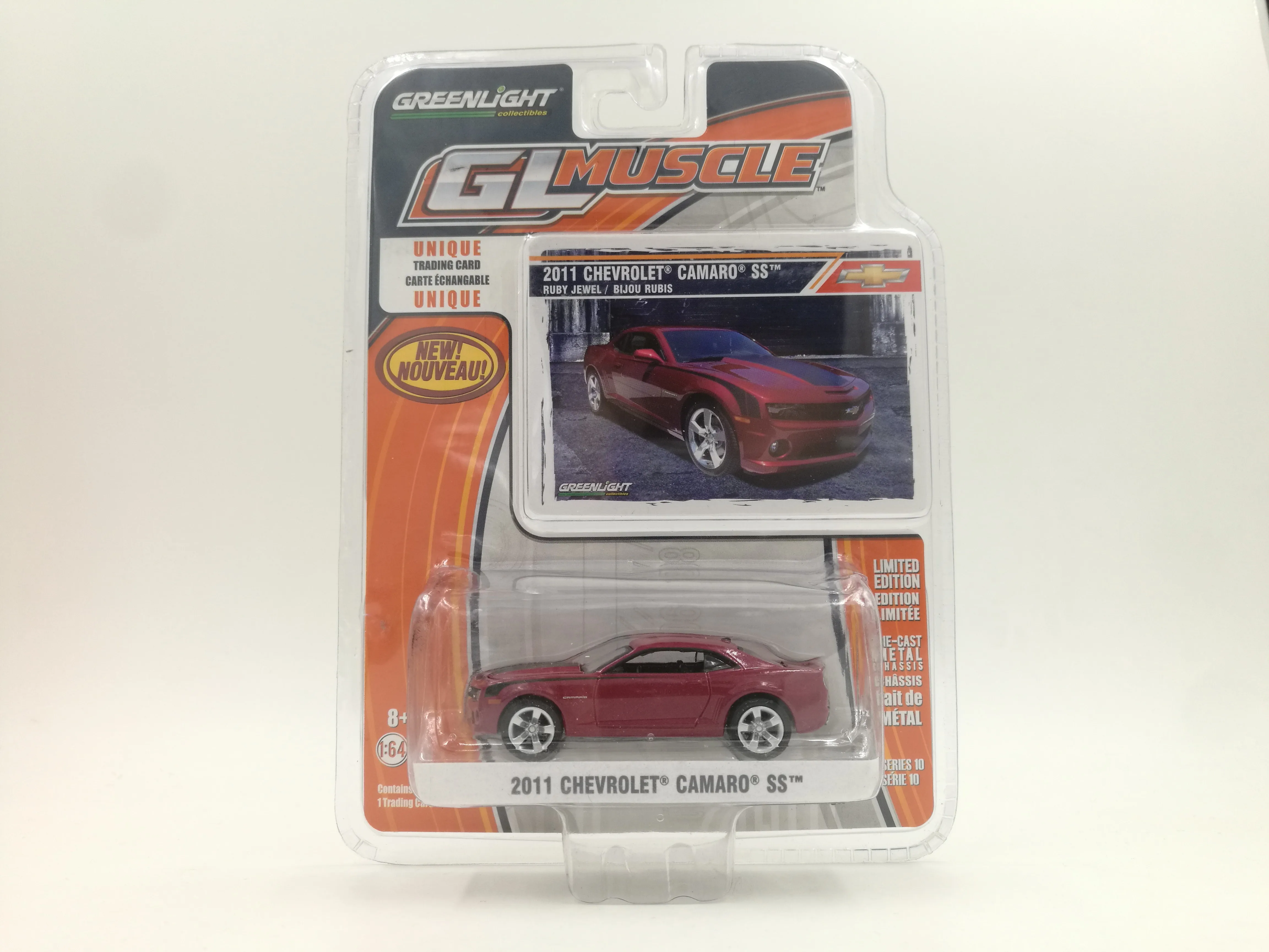 Зеленый свет 1: 64 2011 Chevrolet Camaro ss Игрушечная машина из сплава игрушки для детей литой модельный автомобиль подарок