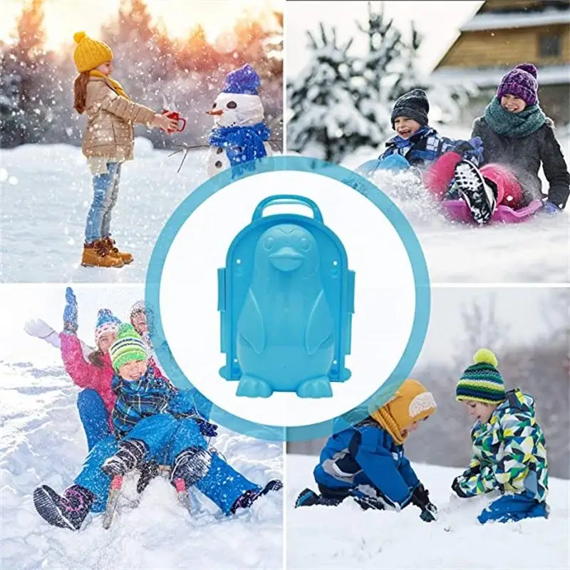 Summer Beach Toy Penguin Sand Mold Sand Maker Outdoor Activities DIY 3D Penguin Shape Playing Snow Snowball Mould Kids Adult Toy