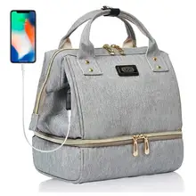 USB сумка для подгузников, рюкзак с изоляционным карманом для мам, сумка для подгузников для мам, органайзер для детских колясок