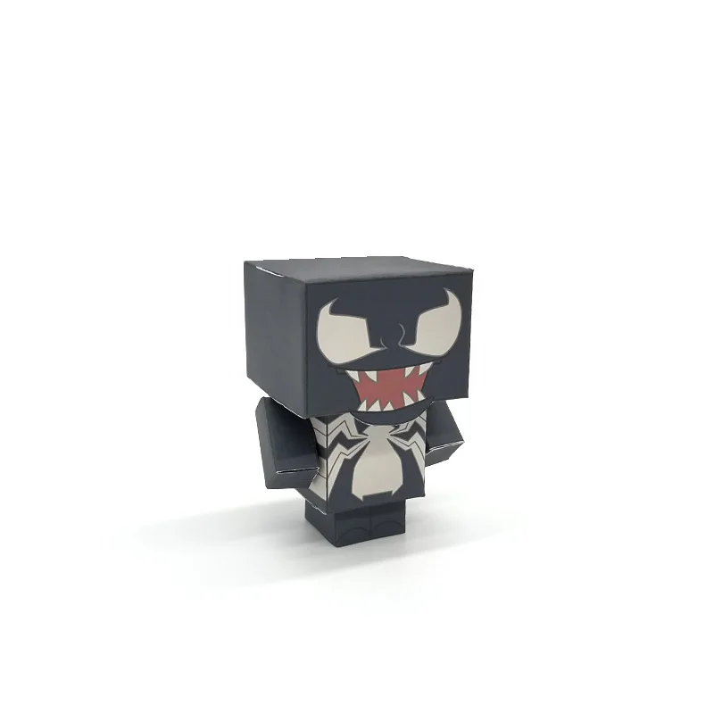 Нет-клей Marvel Темный Мстители Веном складной милый 3D бумажная модель бумажное ремесло Аниме Фигурка DIY Cubee дети взрослые ремесло игрушки CS-020