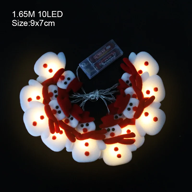 thumbnail image 1 of Christmas LED String Lights Santa Claus Snowflakes Snowman Xmas Tree Fairy Lights Garland Christmas Decorations for Home Navidad, 1 of 5