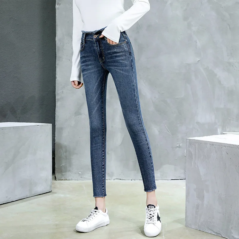 Jeans woman High Waist Skinny Stretch Pencil Pants Plus size Ankle-Length Pants Jeans for women 2020