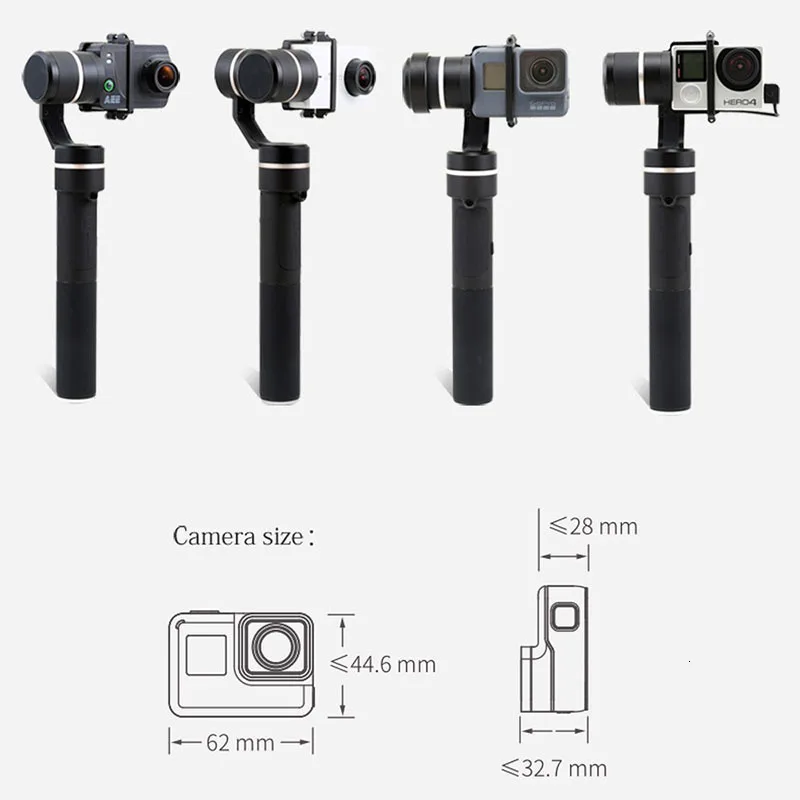 (С двумя батареями) FeiyuTech G5 (Feiyu FY G5) 3 осевой портативный монопод с шарнирным замком