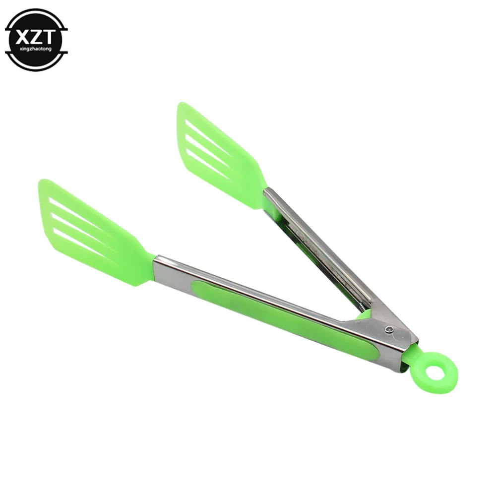 1Pc Nylon Food Tong Stainless Steel Kitchen Tongs Silicone Non-slip Cooking Clip Clamp BBQ Salad Tools Grill Kitchen Accessories food tongs