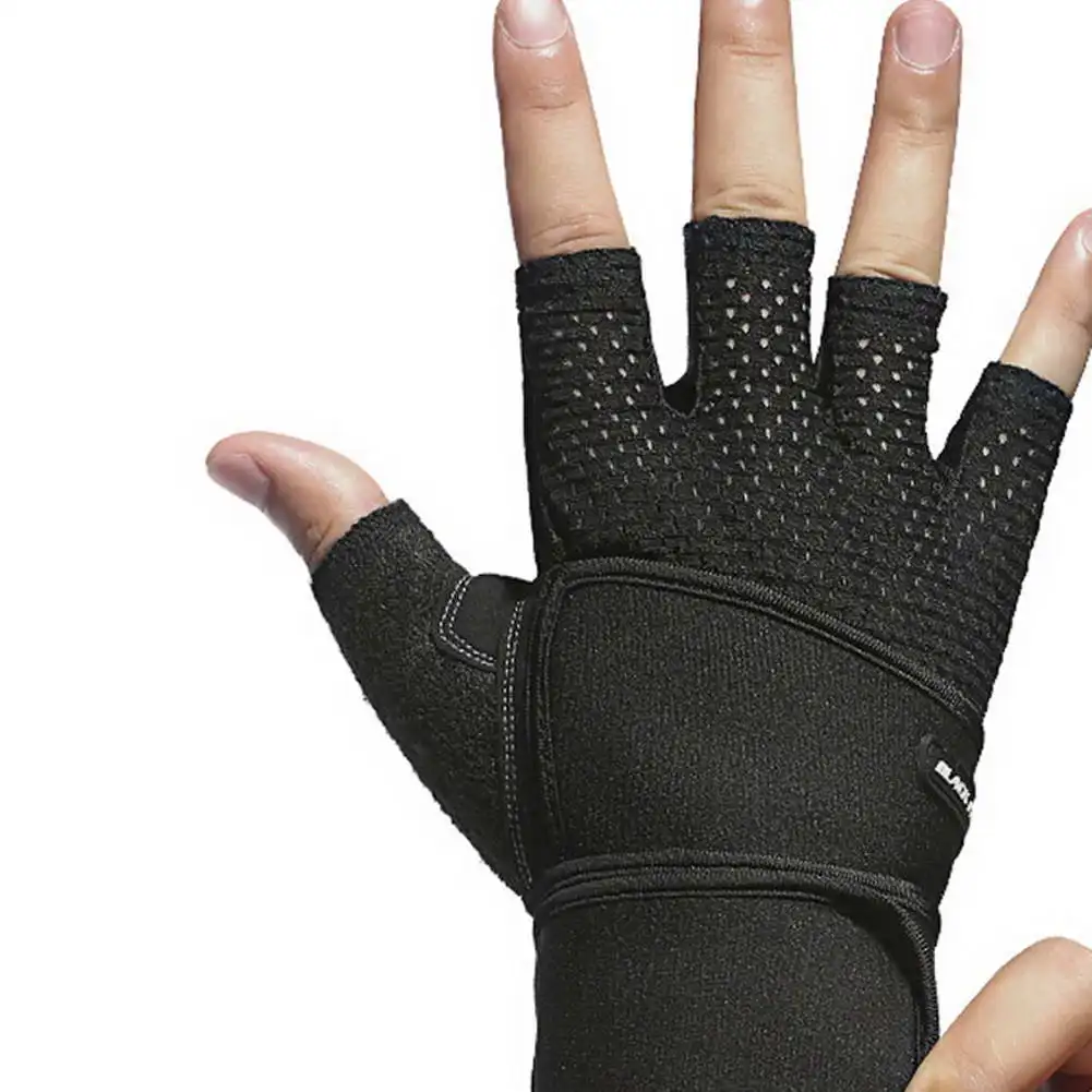 1 пара, перчатки с обрезанными пальцами, противоскользящие Спортивные Перчатки для фитнеса X85