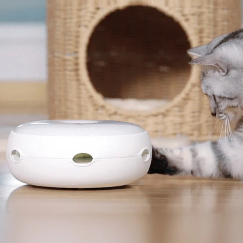 Автоматические кошачьи интерактивные игрушки для домашних животных, сменные перьевые электронные вращающиеся игрушки, заменяющие кошачьи ловли мышей, перьевые урны, игрушки для кошек