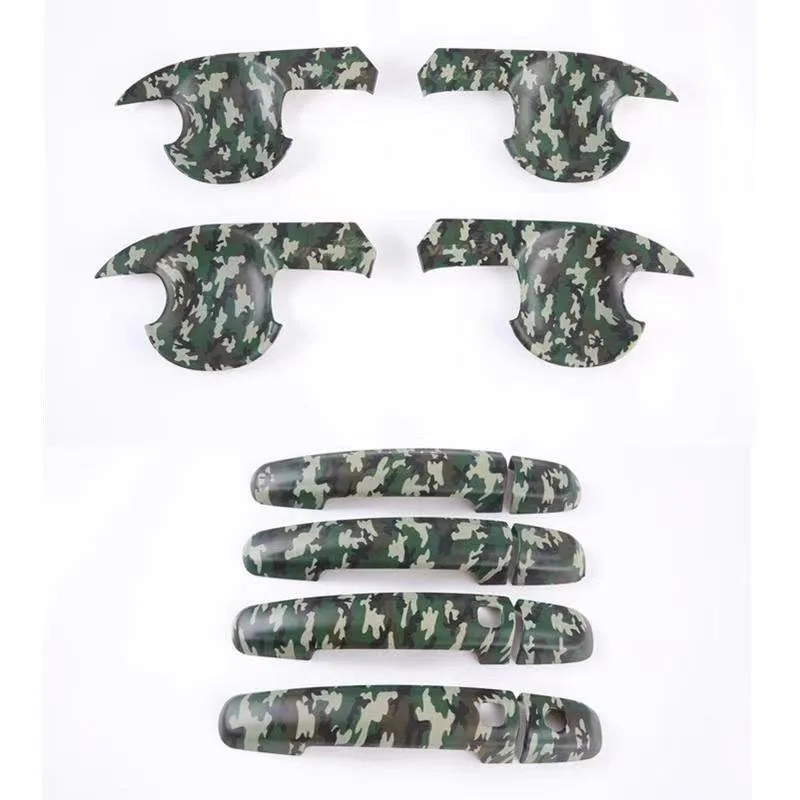 

Exterior Non-Rusty Camouflage Color Door Handle Bowl Cover Cup Overlay Trim For Suzuki Vitara