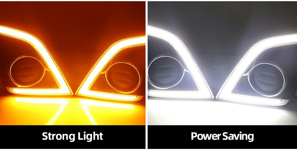1 مجموعة LED سيارة ضوء الجري النهاري دي أر إل الضباب مصباح ل ايسوزو D-ماكس Dmax 2016 2017 2018 رافعة شاحنة خفيفة لنقل السلع مع إشارة صفراء
