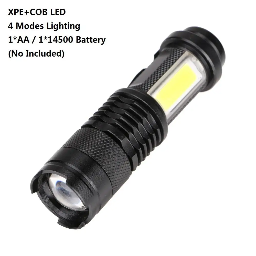 Портативный Q5 ССБ Водонепроницаемый светодиодный мини-фонарик Регулируемый зум-фокус фонарь с пальчиковым фонариком с батареей AA/14500 освещение для кемпинга - Испускаемый цвет: Without Battery