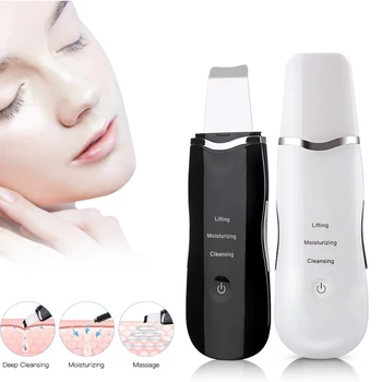 

Ultrasonic Skin Scrubber Deep Cleaning Face Scrubber Vibrating Facial Cleansing Skin Spatula Peeling Beauty Instrument Device