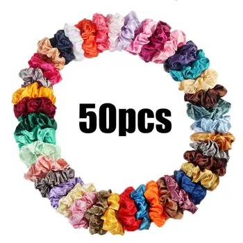 

46/50pcs Velvet Hair Bands Hair Bundle Accessories Elastic Ring Hair Bands Rope Kids Headband Set Hair Scrunchies Makeup W3