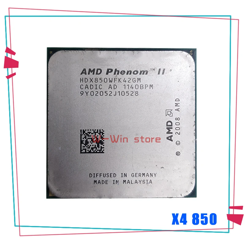 AMD Phenom II X4 850 X4-850 HDX850WFK42GM Процессор процессор Quad-Core (3 3 ГГц/95 Вт) разъем AM3 938 pin-код |