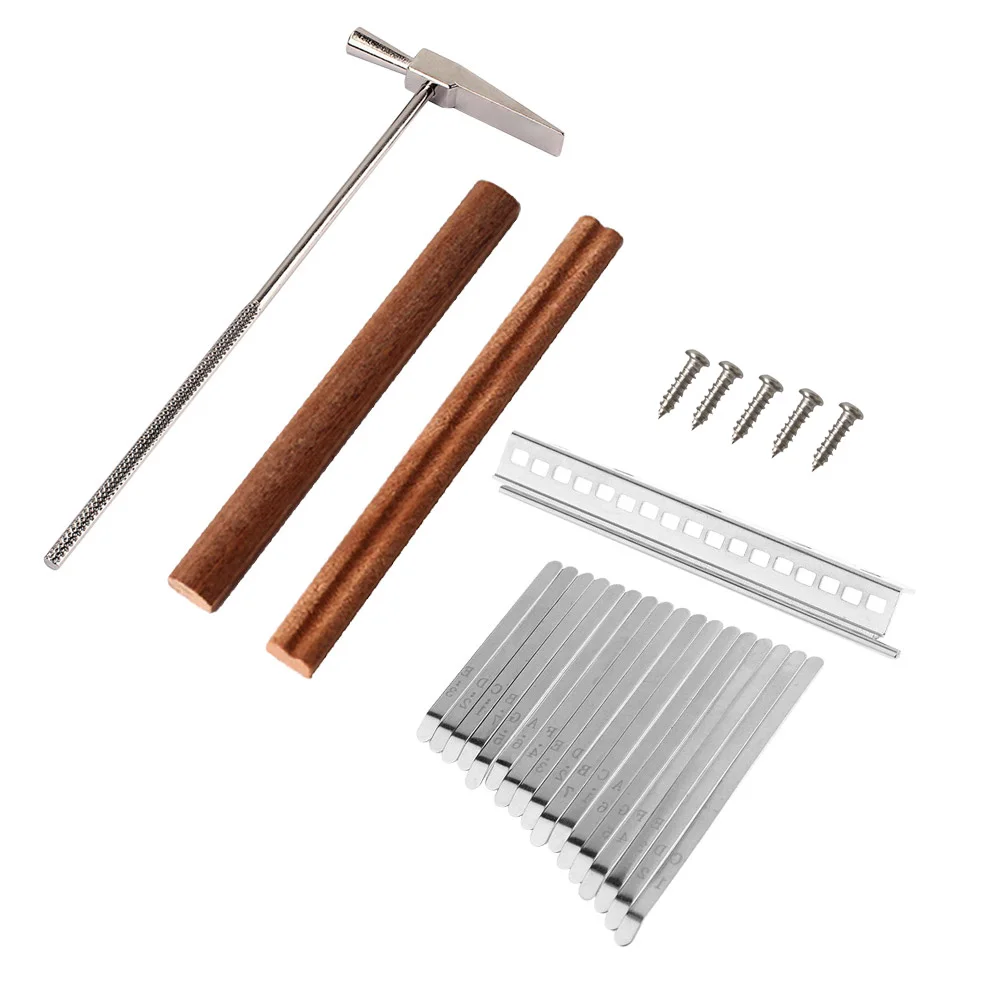 17 клавиш Kalimba DIY Набор прочное пианино для большого пальца корпус из красного