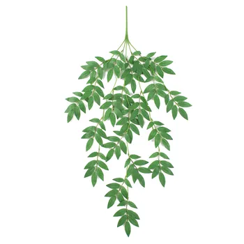 

2PCS Artificial Greenery Garland Plants Fake Leaves Faux Silk Hanging Willow Leaves Vines Wreath Wedding Engagement Anniversary