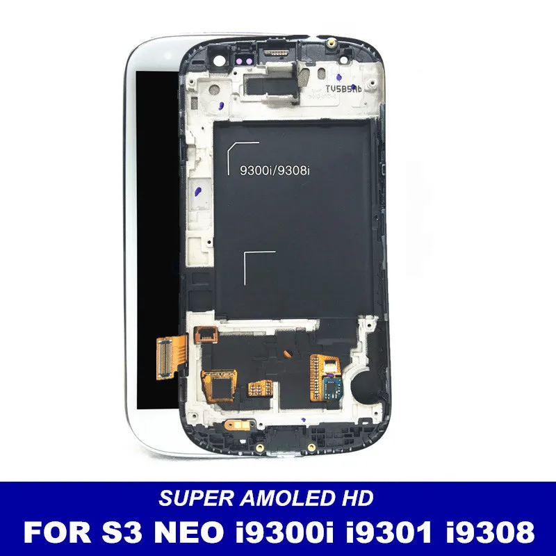 

AMOLED LCD For Samsung Galaxy S3 Neo I9300i I9308i I9301i i9301 Phone LCDs Display Touch Screen Digitizer with Frame Replacement