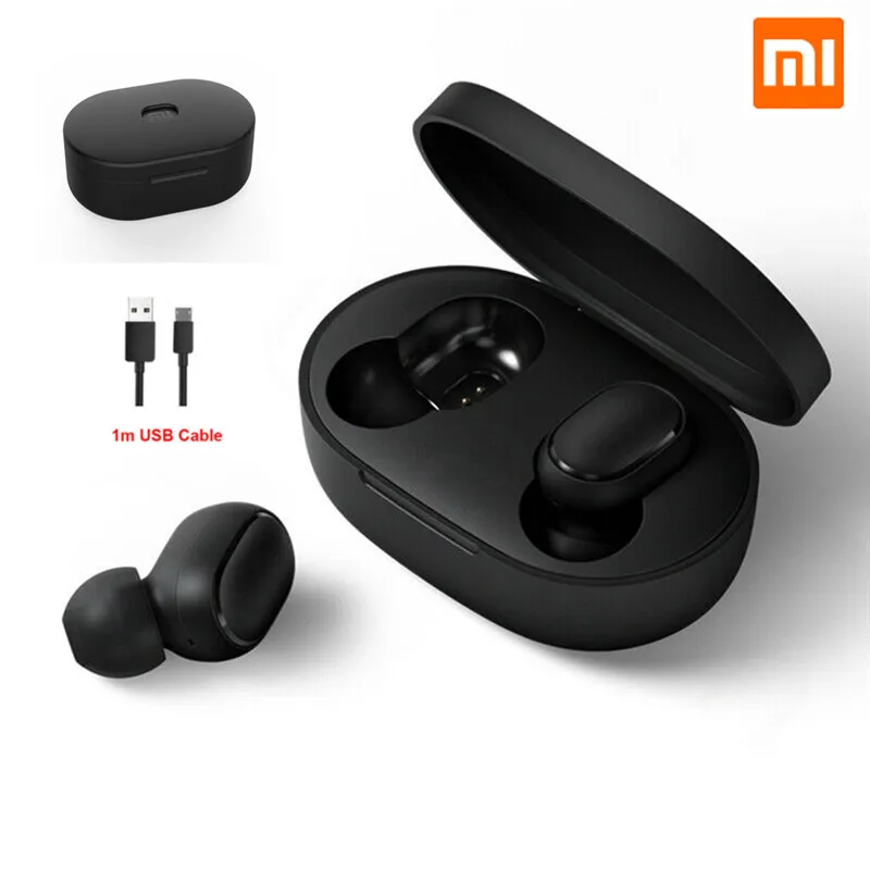 Have case cable Xiaomi Redmi Airdots TWS Bluetooth наушники бас стерео гарнитура с микрофоном наушники AI управление для iPhone X samsung huawei - Цвет: Have case cable
