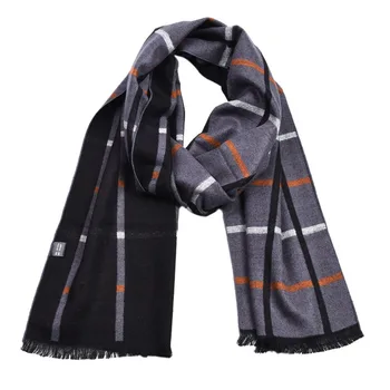 

100% Lamb Scarf Strip Solid Plaid Wool Scarf Luxury Classical Warm Long Soft Cashmere Winter Scarves for Men Winter Accessories