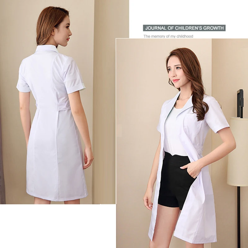 Lab Coat Thick long sleeves women's clinical uniform White for beauty salon Work clothes clothes for nursing beautician uniforms