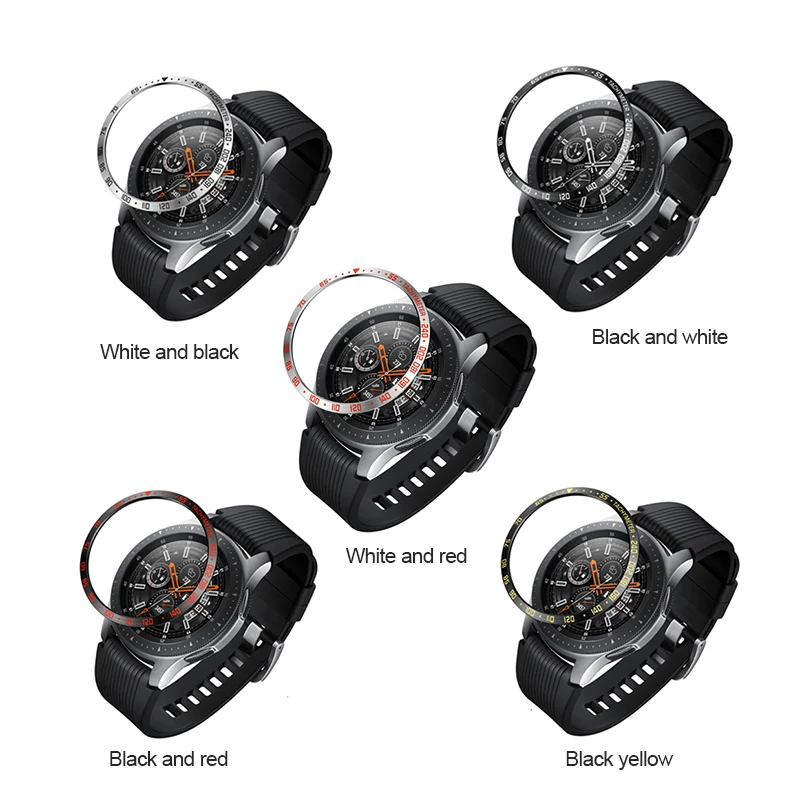 

1 PC 42/46mm Classic Watch Case Sticker Cover Anti-scratch Stainless Steel Ring Bezel For Samsung Galaxy Watch R810/Gear S3
