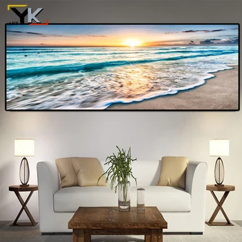 

Natural Sunset Could Lake Landscape Posters and Prints Canvas Painting Mediterran Scandinavian Wall Art Picture for Living Room