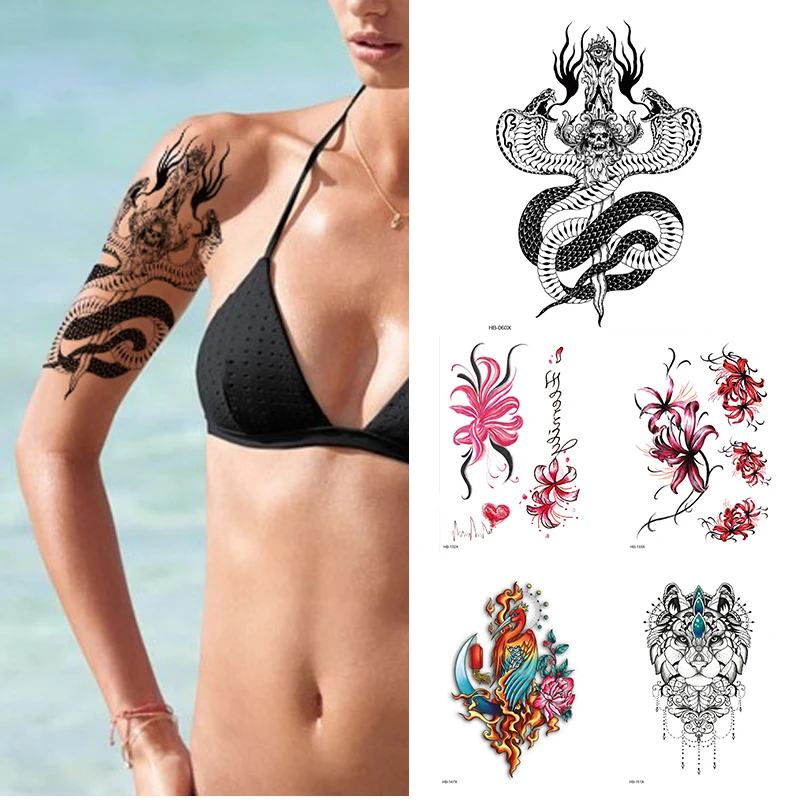 

Waterproof Temporary Tattoo Sticker Indian Tribal Flash Tattoos Moon Old School Body Art Arm Fake Tatoo Women Men