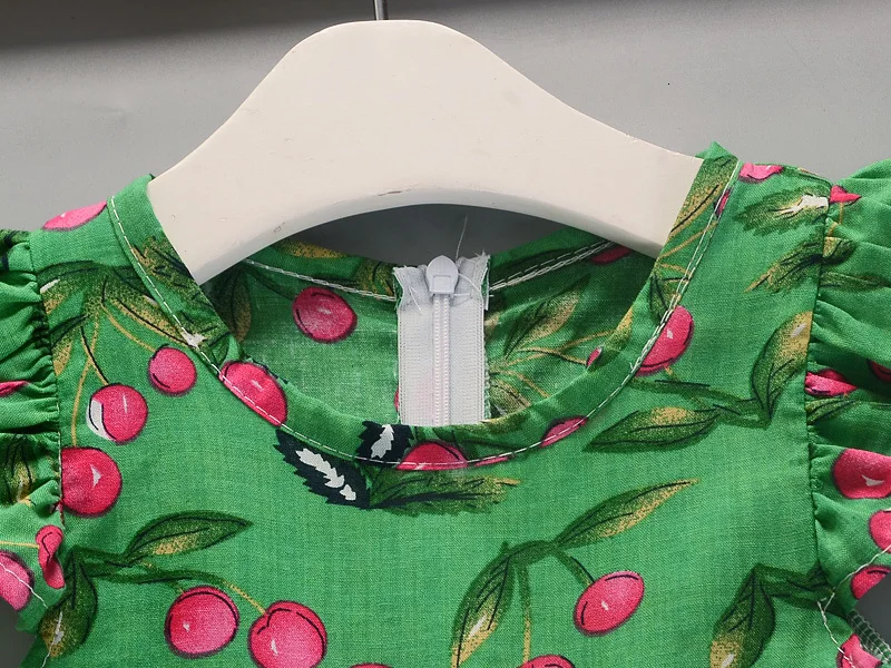 Girls Summer New Dress Flower Floral Pattern Baby Cotton Girl Dress Princess