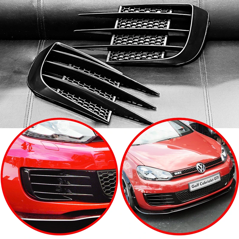For Vw Volkswagen Golf 6 Mk6 Vi Gti R R20 Abs Fog Lamps Shade Car Front
