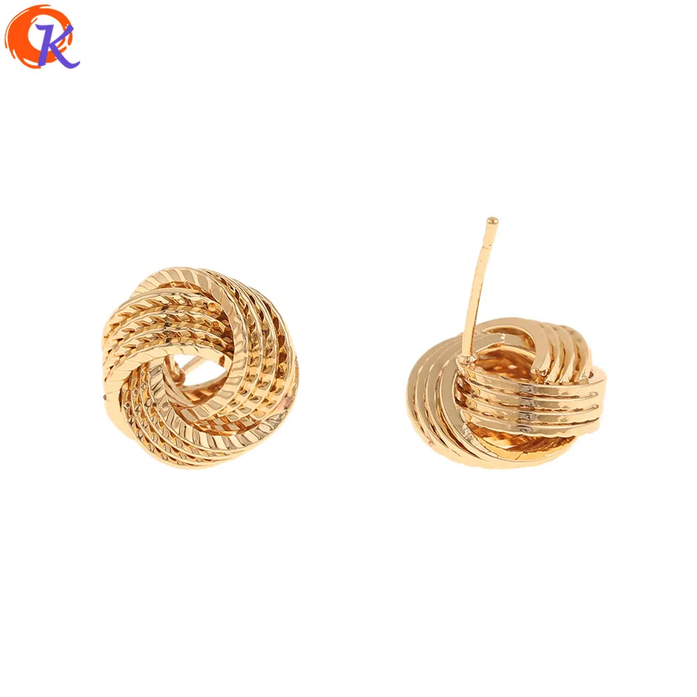 

Cordial Design 20Pcs 14*14MM Fashion Jewelry/Stud Earring/Silver Pin/Winding Type/Genuine Gold Plating/Trendy Earrings For Women