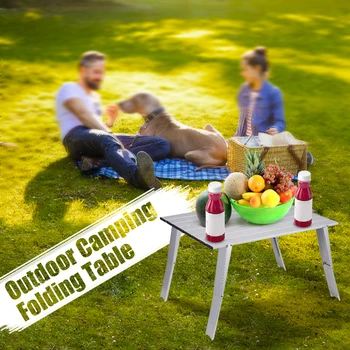 

Outdoor Micro Table Mini Camping Table Foldable Aluminum Table for Park Picnic Beach Leisure Ground Relaxing
