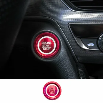 

Aluminum Ignition Switch Cover Red Start Button Trim Decor Accessories New