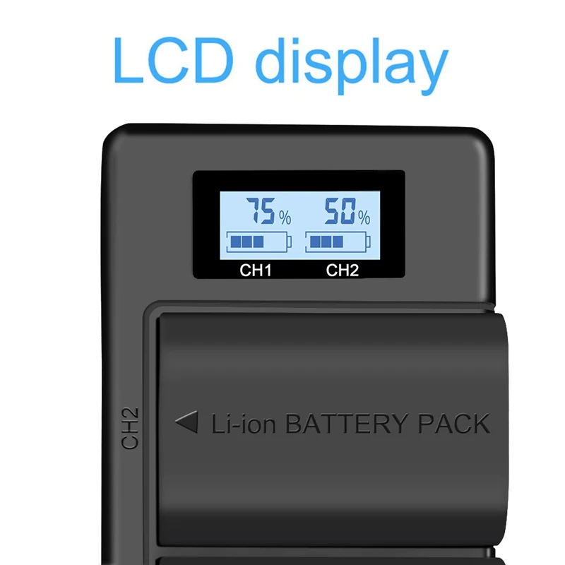 Lp-E6 зарядное устройство LCD Dual charger для Canon Eos 5Ds R 5D Mark Ii 5D Mark Iii 6D 7D 80D Eos 5Ds R камеры