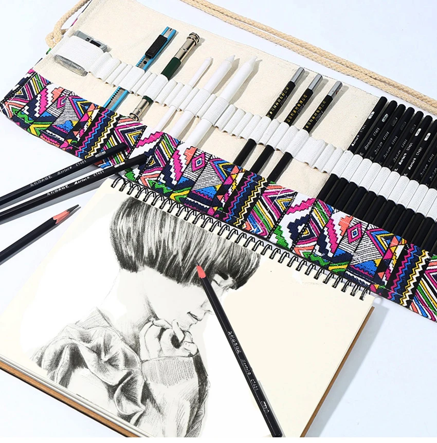 Maries эскиз набор карандашей инструмент уголь живопись набор начинающих живопись Самообучение искусство студента Специальные принадлежности художественные Кисти