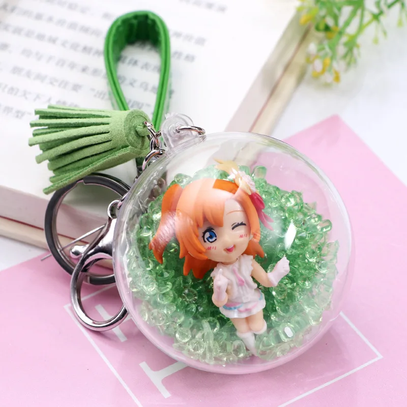 Сумка для ключей аксессуары Подвеска LoveLive красивая девушка хрустальный шар Кожа Веревка замша мульти-выбор