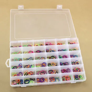 

1PC Plastic Case 36 Slots Adjustable Storage Box Home Organizer for Earrings Necklace Rings Portable Clear Container
