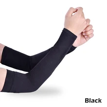 1pair Black White Outdoor Sunscreen Arm Cooling Sleeves Breathable Cuff Sleeves Cycling Hiking Running UV Protective Cold Feel