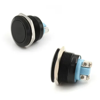 

22mm 2A/250V Black Push Button Switch Waterproof Switch Self Locking/Momentary Metal Push Button For Car Computer