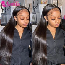 

4x4 Lace Closure Wig 100% Lace Front Human Hair Wigs Straight Wig HD Lace Frontal Wig PrePlucked Malaysia Remy Hair Wig 30 Inch